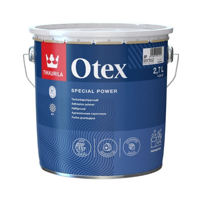 Tikkurila Otex - Quick Drying & Durable Full Matt Adhesion Primer (Solvent-Based) - 3 Litres
