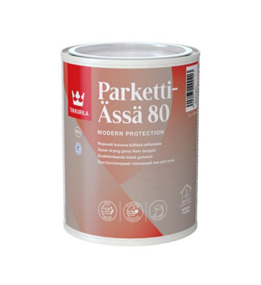 Tikkurila Parketti Assa 80 - Gloss Lacquer For Interior Wooden Floors - Non-Yellowing - 1 Litre