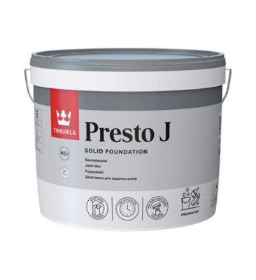 Tikkurila Presto J - Ready Mixed Filler For Gypsum Board Seams (Pre-Painting Treatment) - 10 Litres