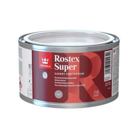 Tikkurila Rostex Super Metal Primer - Solvent-Based, Anti-Corrosive Primer For Metal Surfaces (Grey) - 0.25 Litres