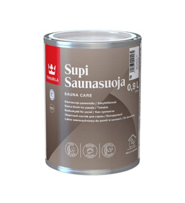 Tikkurila Supi Sauna Finish (Saunasuoja) - Anti-Mould Lacquer Treatment For Sauna Surfaces - Water & Dirt-Repellent - 1 Litre