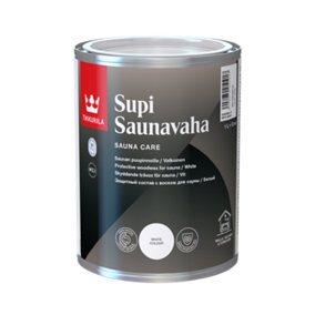 Tikkurila Supi Sauna Wax - Wax For Wooden Sauna Surfaces (Contains Natural Wax) - White - 1 Litre