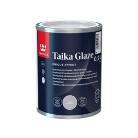 Tikkurila Taika Pearl Glaze - Special Effect, Semi-Transparent Silver Glaze - Shimmering, Pearlescent Finish - 1 Litre