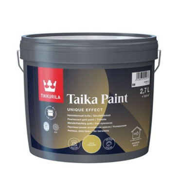 Tikkurila Taika Pearl Paint - Special Effect, Gold Pearlescent Paint -  High Opacity - 3 Litres