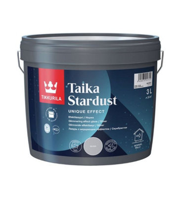 Tikkurila Taika Stardust - Special Effect Transparent Glaze With Glitter - Silver - 3 Litres