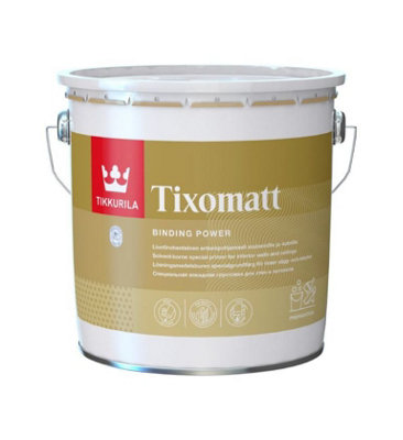 Tikkurila Tixomatt - Full Matt Insulating Ceiling Primer (Solvent-Based) - 3 Litres