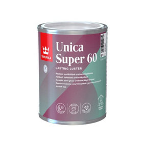 Tikkurila Unica Super 60 - Hard-Wearing, Semi-Gloss, Urethane Wood Lacquer For Interior & Exterior - 1 Litre
