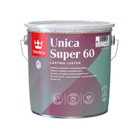 Tikkurila Unica Super 60 - Hard-Wearing, Semi-Gloss, Urethane Wood Lacquer For Interior & Exterior - 3 Litres