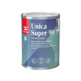 Tikkurila Unica Super 90 - Hard-Wearing, Full Gloss, Urethane Wood Lacquer For Interior & Exterior - 1 Litre