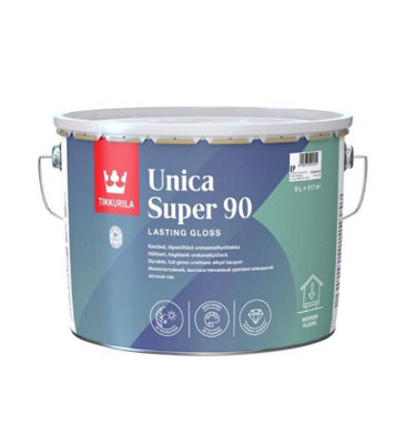 Tikkurila Unica Super 90 - Hard-Wearing, Full Gloss, Urethane Wood Lacquer For Interior & Exterior - 10 Litres