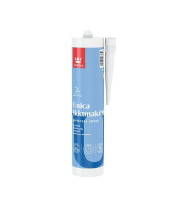 Tikkurila Unica Window Putty - Quick Drying Filler For Windows & Doors (Interior & Exterior) - 0.33 Litres