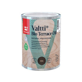 Tikkurila Valtti Bio Terrace Oil - Bio Based, High-Performance Wood Oil  (UV & Weather Protection) - Brown - 1 Litre