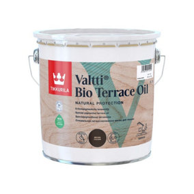 Tikkurila Valtti Bio Terrace Oil - Bio Based, High-Performance Wood Oil  (UV & Weather Protection) - Brown - 3 Litres