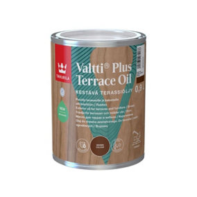 Tikkurila Valtti Plus Terrace Oil - Premium, High-Performance Wood Oil - Partly Bio-Based - Ash Grey - 1 Litre