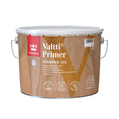 Tikkurila Valtti Primer - Clear Exterior Wood Priming Oil For Timber Protection - 10 Litres