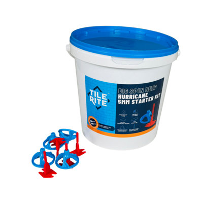 Tile Rite Big Spin Deep Hurricane 5mm Levelling Kit, 400 Pieces (100 ...