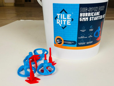Tile Rite Big Spin Deep Hurricane 5mm Levelling Kit, 400 Pieces (100 ...