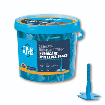 Tile Rite Big Spin Hurricane Deep Base Tile Levelling Spacers - 3mm ...