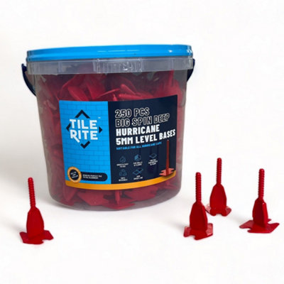 Tile Rite Big Spin Hurricane Deep Base Tile Levelling Spacers - 5mm ...