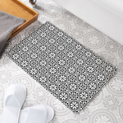 Tile Stone Non Slip Bath Mat - Quick Dry Bath Mats For Bathroom