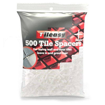 Tileasy High-Grade Polystyrene 3mm Tile Spaces Bag of 500