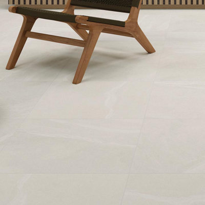 Tiles360 Libra Pearl Outdoor Tile Paving Slabs Porcelain, Pack of 30 (10.8m2), (L)600mm (W)600mm