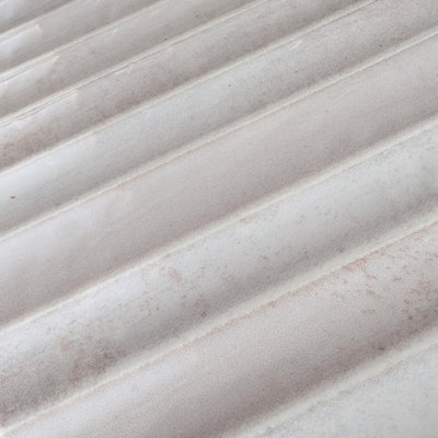 Tiles360 Raphael White Fluted Kit Kat Ceramic Wall Tiles, Pack of 20, (L)300mm (W)150mm