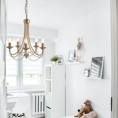 Tilney 5 Light Candle Chandelier Antique Brass - 3