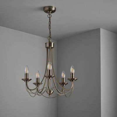 Tilney 5 Light Candle Chandelier Antique Brass - 4