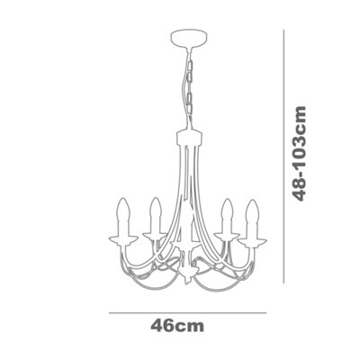 Tilney 5 Light Candle Chandelier Antique Brass - 6