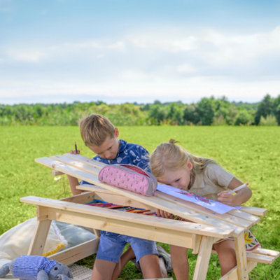 TIMBELA small picnic table - outdoor and indoor use - EN-71 and FSC certified - 90x90xH50 cm - M010-1