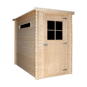 TIMBELA Wooden Garden Shed - 4x8 ft -  2.63 m2 - FSC certified wood - M306