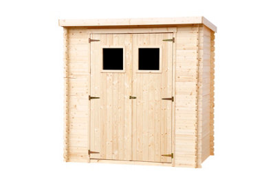 TIMBELA Wooden Garden Shed 6x4 ft 2.22 m2 - FSC certified wood - M311