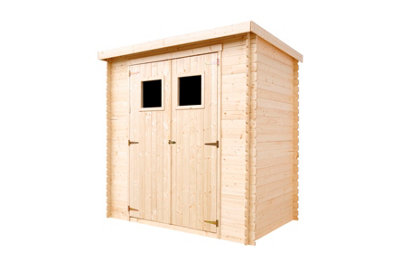 TIMBELA Wooden Garden Shed 6x4 ft 2.22 m2 - FSC certified wood - M311