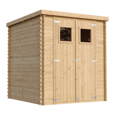 TIMBELA Wooden Garden Shed 6x6 ft  - 3.5 m2 - FSC certified wood - M309