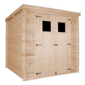 TIMBELA Wooden Garden Shed 6x6 ft  - 3.5 m2 - FSC certified wood - M309