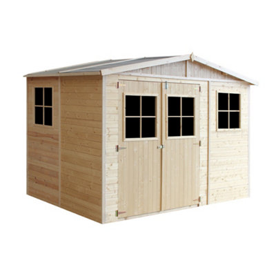 TIMBELA Wooden Garden Shed W11 x L7ft - FSC certified wood - M334