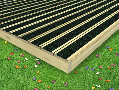 Timber Focus Anti-Slip Decking Kit 2.4m x 3.6m - Pre-Cut, Screws ...