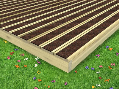 Timber Focus Anti-Slip Decking Kit 3.6m x 4.8m - Pre-Cut, Screws ...