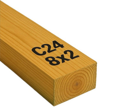 Timber Focus C24 8x2 47 x 200mm x 2.4m 10 piece Bundle Structural ...