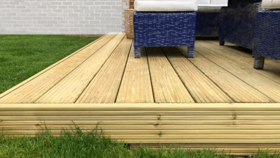 Timber Focus Complete Wooden Decking Kit 2.4m x 4.8m, 28mmx145mm ...