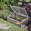 Timber GroZone Cold Frame - Garden Grow House Mini Greenhouse with UV Resistant Twin Wall Polycarbonate Glazing & Hinged Lid