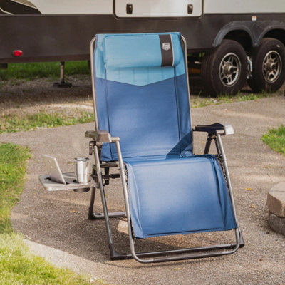 Foldable Zero Gravity Lounge Chair With Cup Holder - Adjustable, Gray, Indoor/Outdoor Use | Supports 330 Lbs