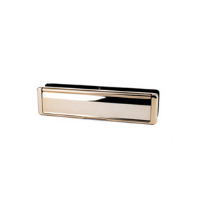 Timber Series 40-80 Nu Mail Letter Plate (68mm) - Polished Gold