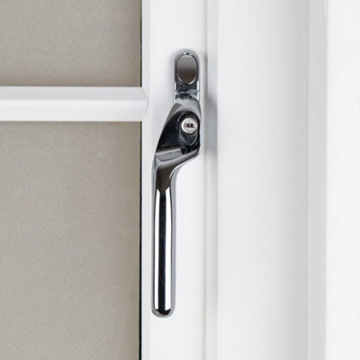 Timber Series Connoisseur MK2 Offset Locking Espag Window Handle - Polished Chrome (Left Hand)