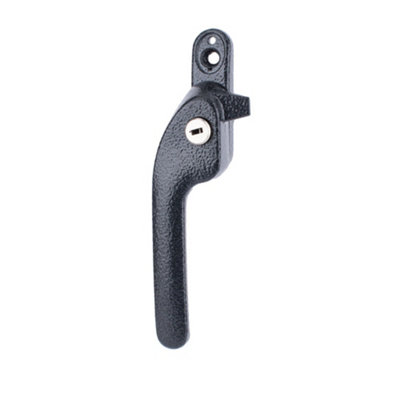 Timber Series Guru Cranked Locking Window Fastener - Antique Black (Left Hand)