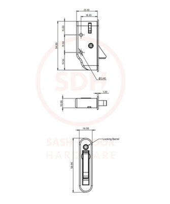 Timber Series Travel Restrictor (Side Fix) - Hardex Graphite