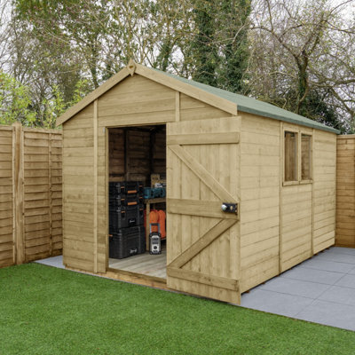 Timberdale Tongue & Groove 12x8 Apex Shed - With Base