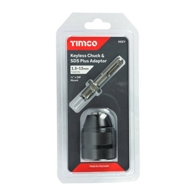 TIMCO 1/2" Keyless Chuck & SDS Plus Adaptor Set - 1/2" - 3