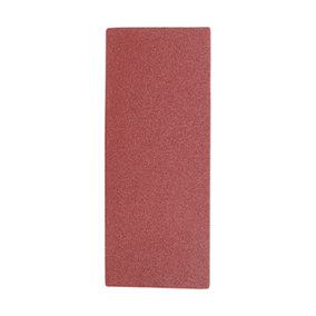 Timco - 1/3 Sanding Sheets - 80 Grit - Red - Unpunched (Size 93 x 230mm - 5 Pieces)